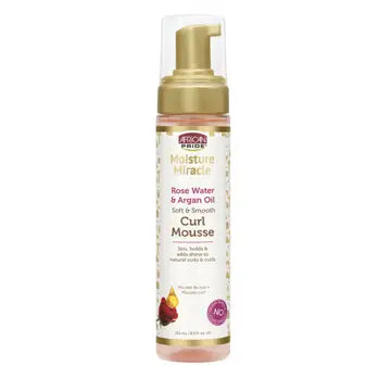 African Pride Moisture Miracle Rose Water &amp; Argan Oil Curl Mousse