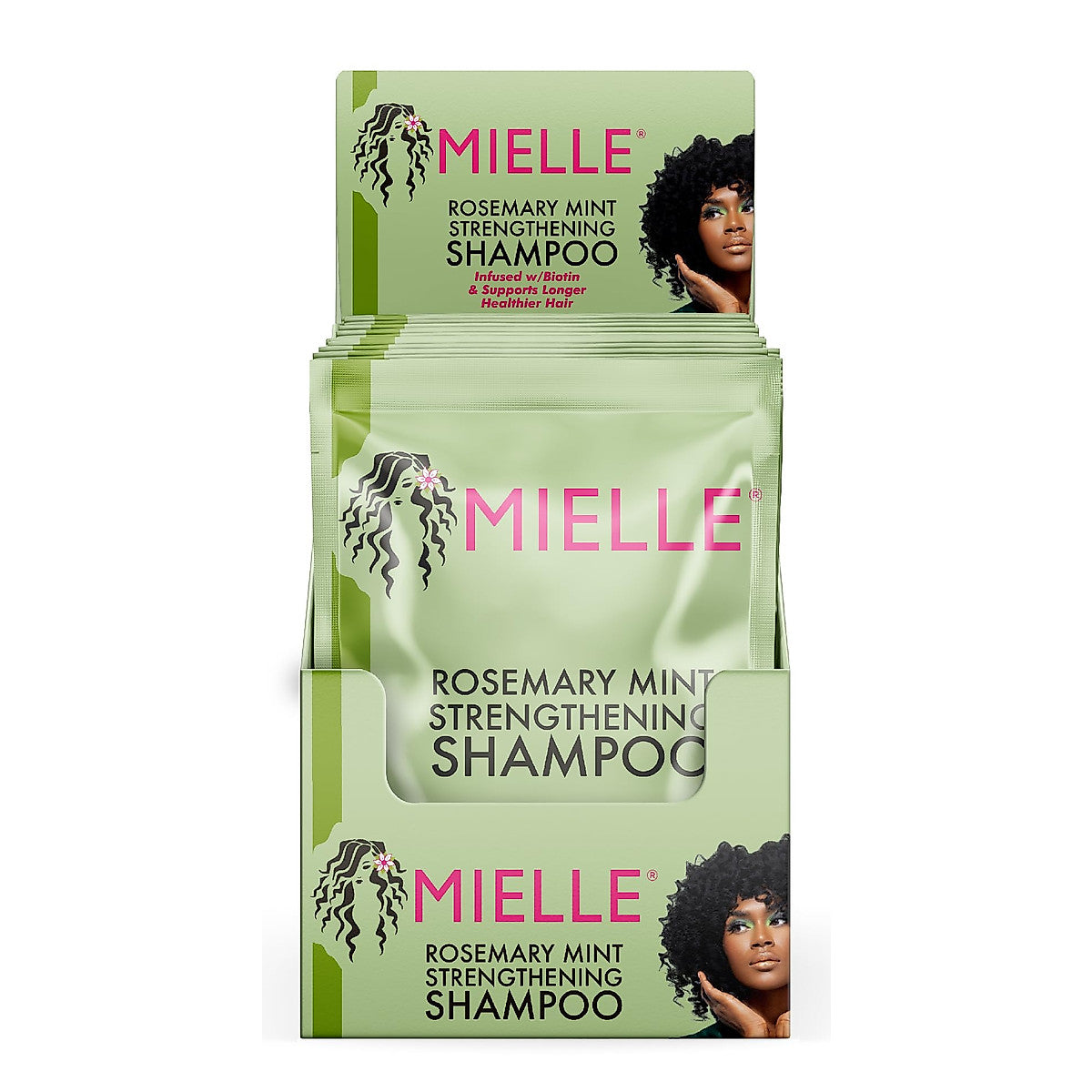 Mielle Rosemary Mint Strengthening Shampoo Packets | Biotin‑Infused Single‑Use Shampoo for Growth & Strength
