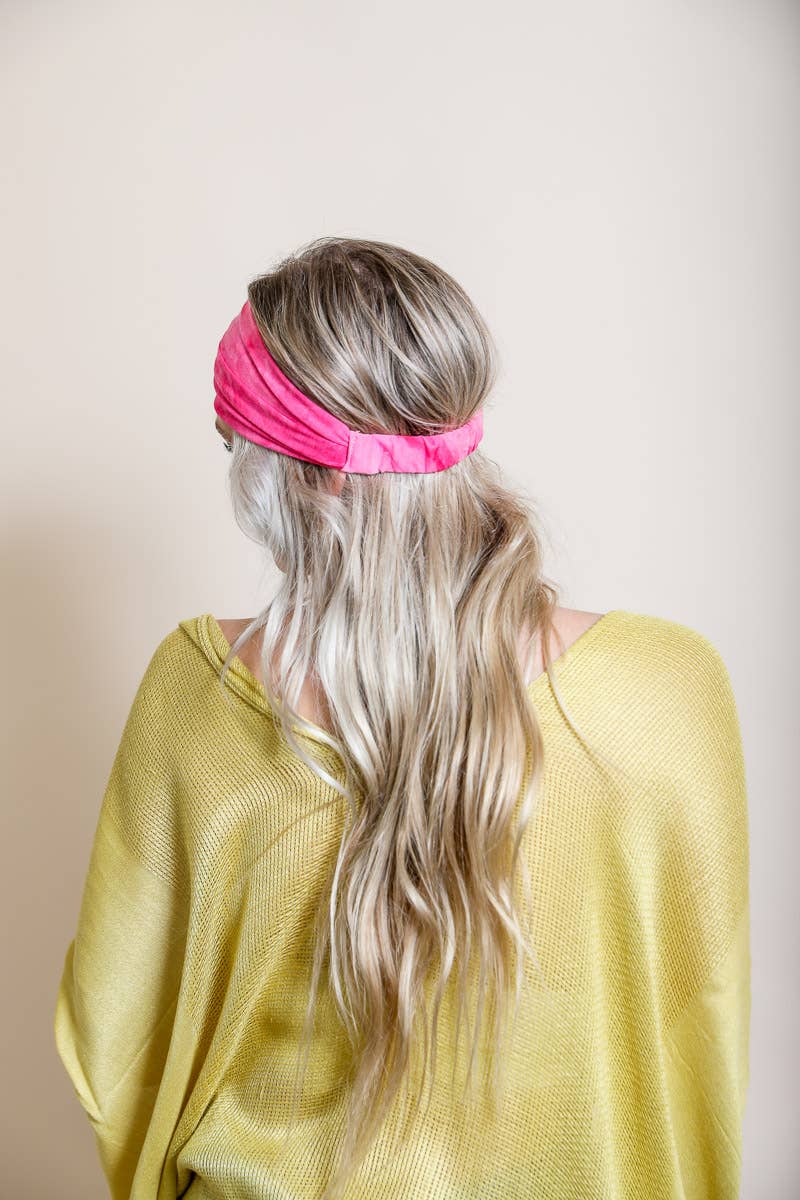 Boho Chic Wide Band Tie-Dye Headwrap ?