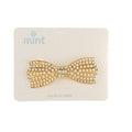 Rhinestone & Pearl Bow Clip