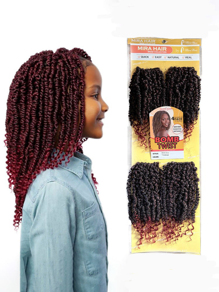 Nubian Crochet Braids 14" – Pre-Stretched Synthetic Braiding Hair for Protective Styles Color OM1B-BURG