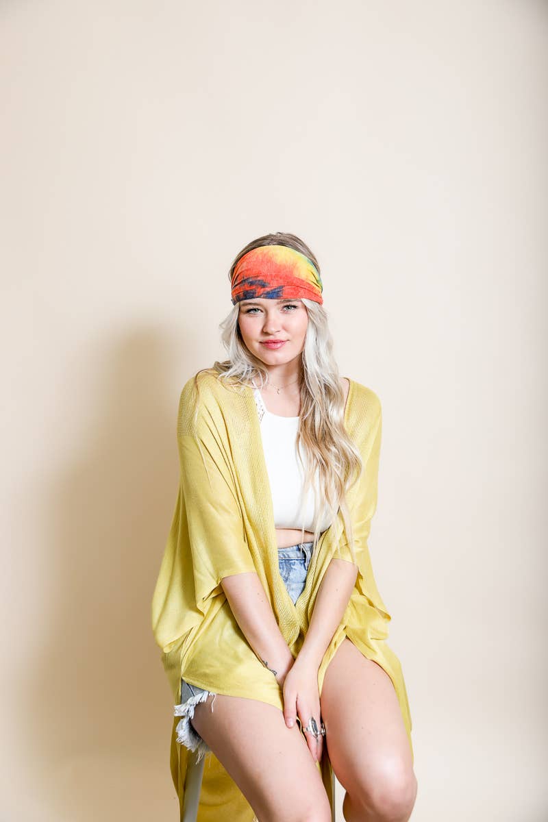 Boho Chic Wide Band Tie-Dye Headwrap ?