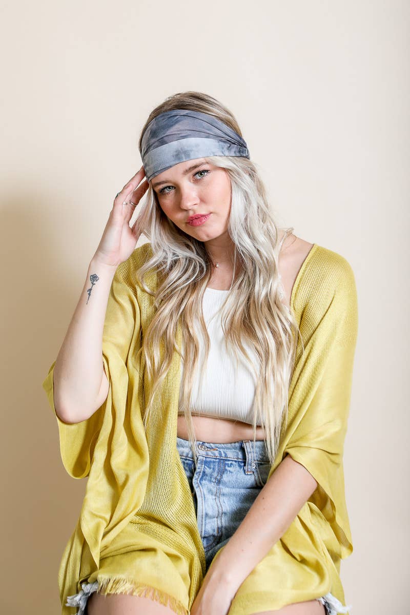 Boho Chic Wide Band Tie-Dye Headwrap ?