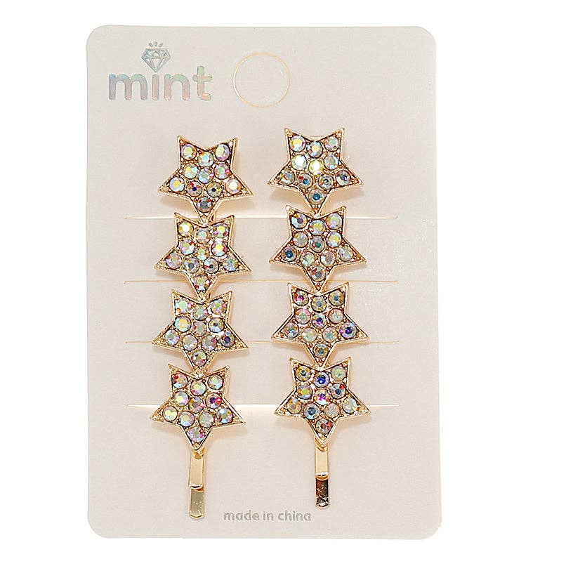 Rhinestone Star Hair Pins