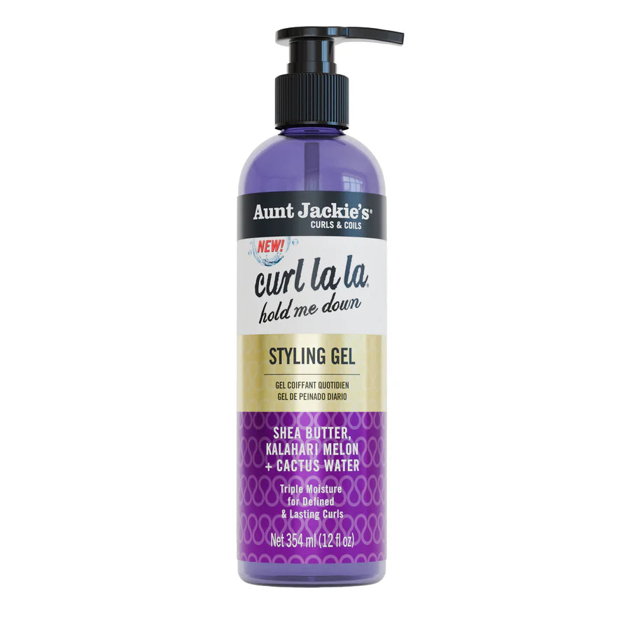 Aunt Jackie’s Curl La La Styling Gel, 12 fl oz Strong Hold Gel for Defined Curls
