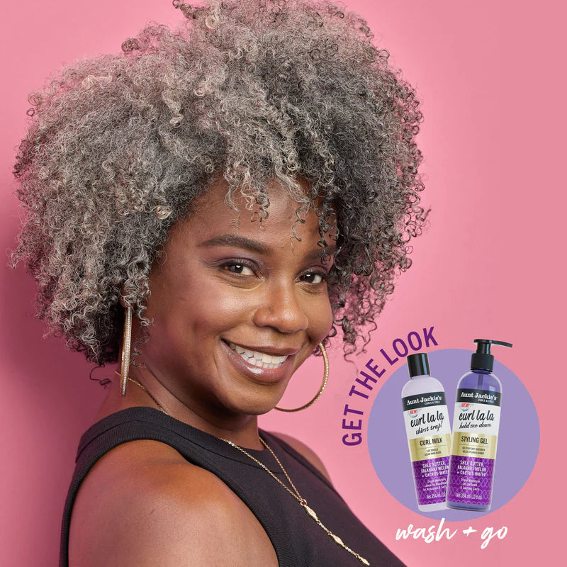 Aunt Jackie’s Curl La La Styling Gel, 12 fl oz Strong Hold Gel for Defined Curls