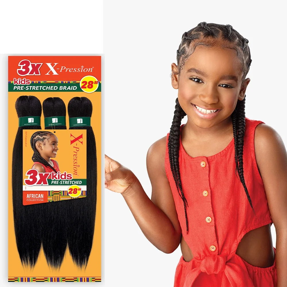 Sensationnel African Collection Kids Jumbo 3X – Synthetic Braiding Hair
