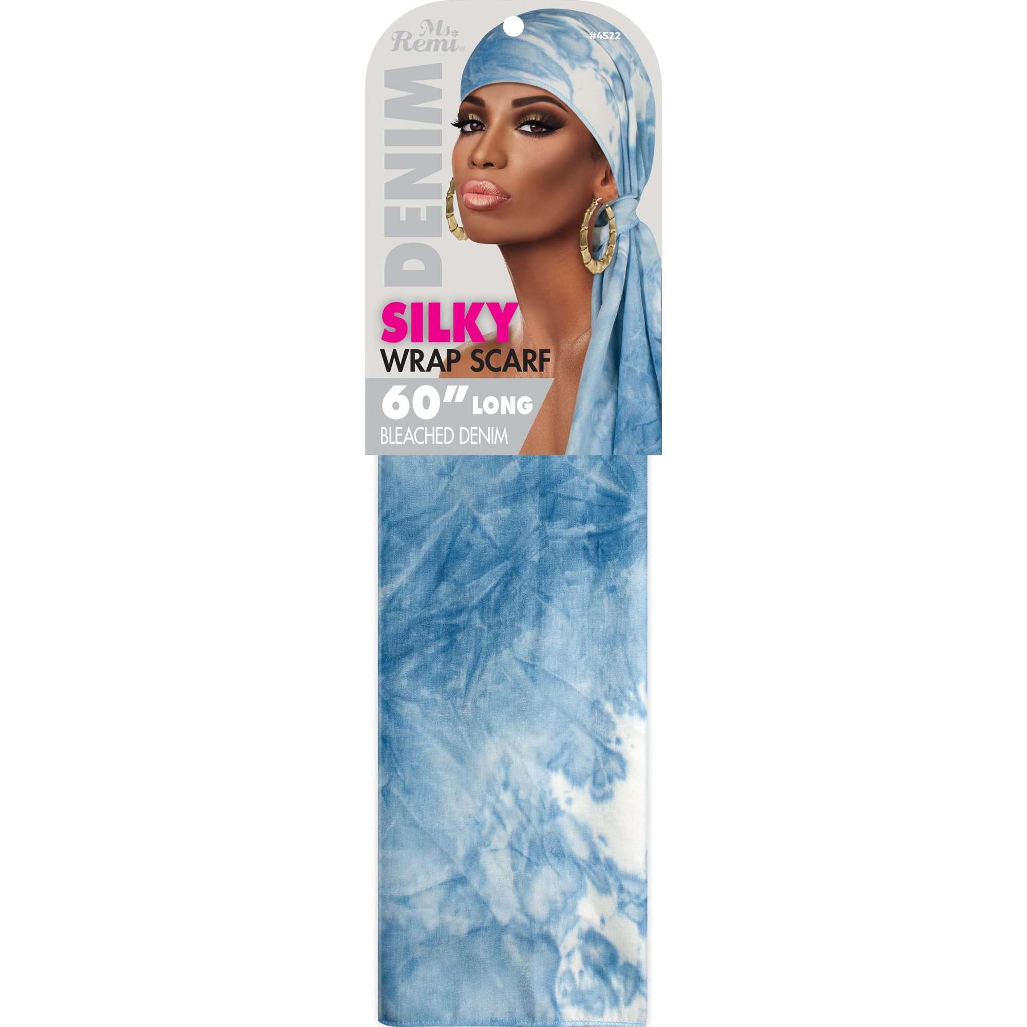 Ms. Remi Denim Silky Wrap Scarf 60" Long Assorted
