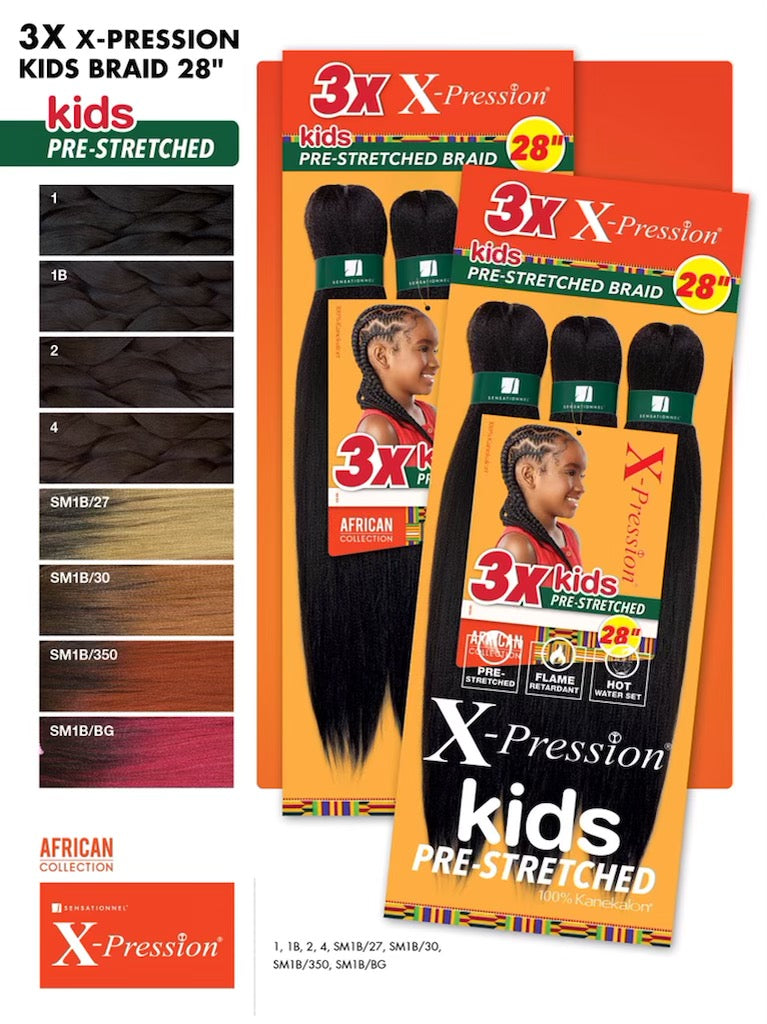 3X Xpression Braid 28″ (Kids)