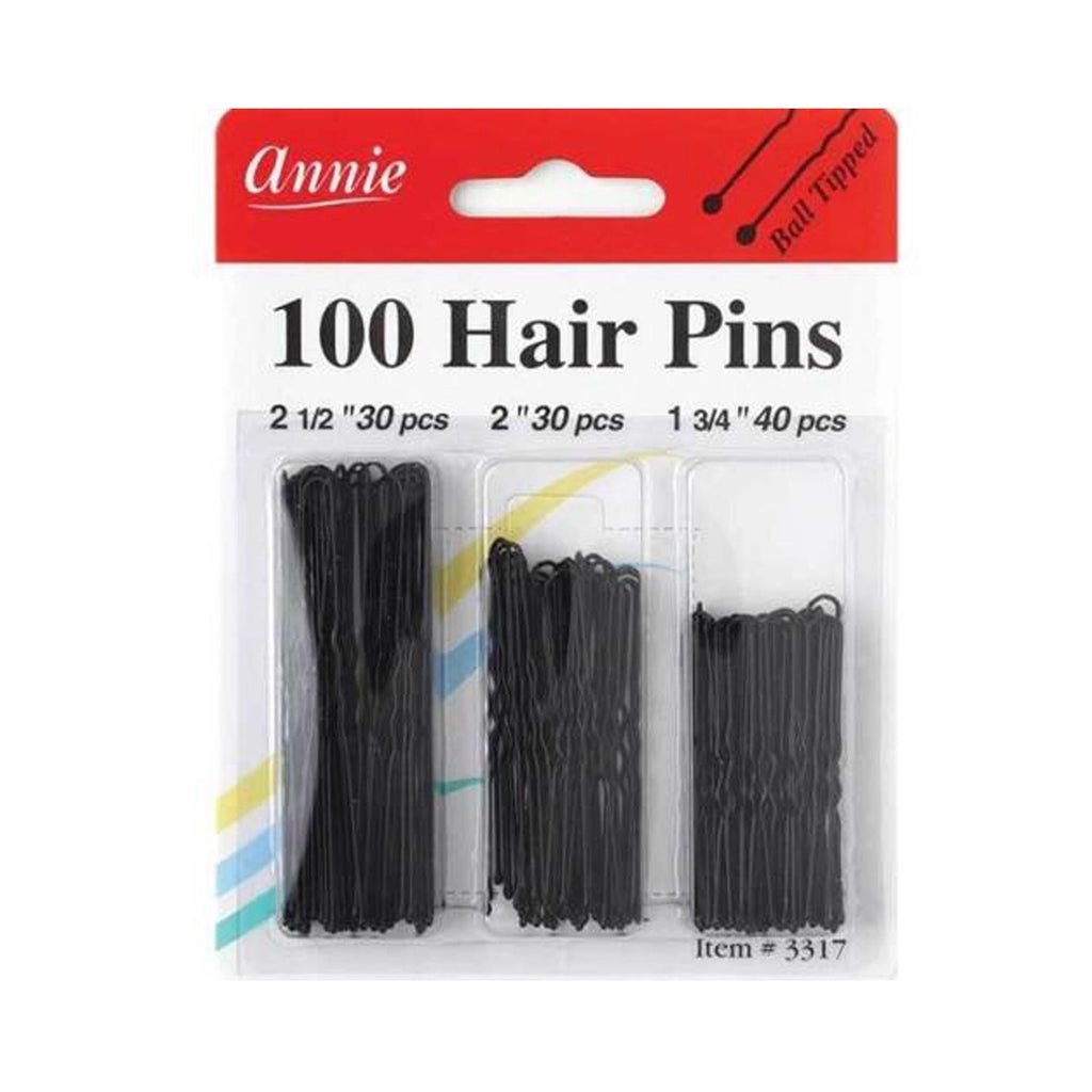 Annie 100 Assorted Bobby Pins – Durable Hair Pins for Styling, Updos & Secure Hold