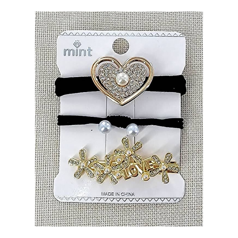 Flower Clip & Hair Tie Set