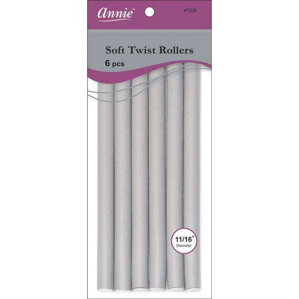 Annie Soft Twist Rollers 11/16" XL Gray (6pcs)