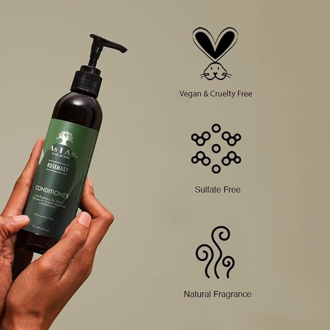 As I Am Rosemary Conditioner – 8 oz | Strengthening & Hydrating Hair Moisturizer