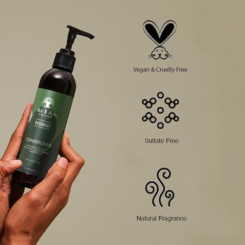 As I Am Rosemary Conditioner – 8 oz | Strengthening & Hydrating Hair Moisturizer