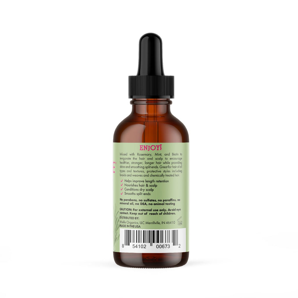 Mielle Rosemary Mint Scalp & Hair Strengthening Oil – 2 oz | Biotin‑Infused Growth Oil for Scalp, Length Retention & Split Ends