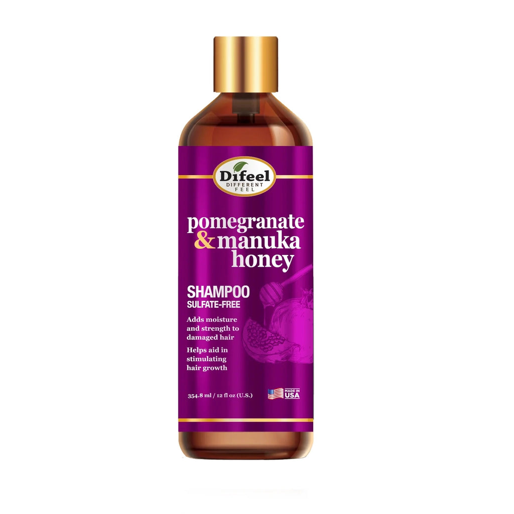 Difeel Pomegranate & Manuka Honey Shampoo – Moisturizing & Strengthening Hair Cleanser
