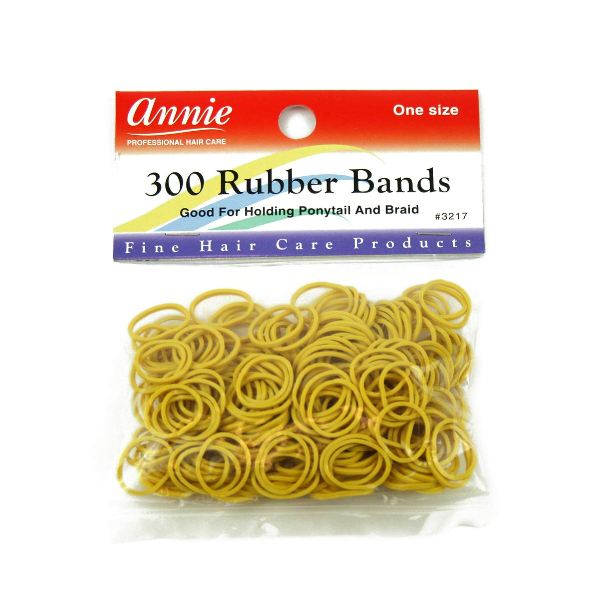 Annie 300 Assorted Rubber Bands – Multi-Color & Assorted Sizes Elastic Hair Bands for Braids & Styling