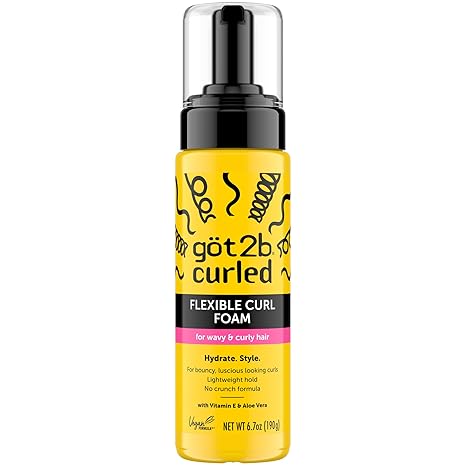 Got2b Curled Flexible Curl Foam - 6.7 oz Hydrate & Style with Vitamin E & Aloe Vera