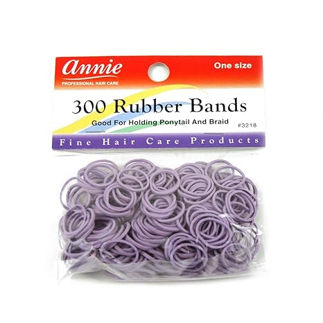 Annie 300 Assorted Rubber Bands – Multi-Color & Assorted Sizes Elastic Hair Bands for Braids & Styling