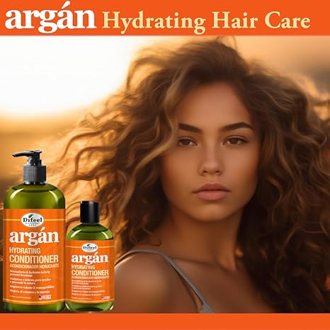 Difeel Argan Hydrating Conditioner, 12 fl oz Moisturizing Hair Treatment for Dry Hair