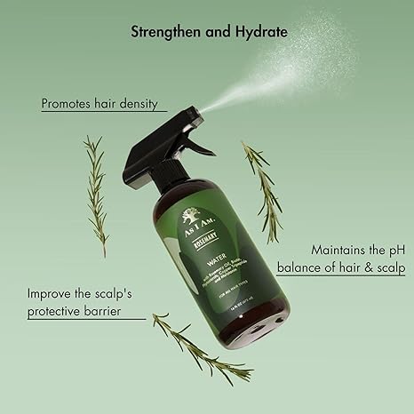 AS I AM Rosemary Rice Water, 16 fl oz Hydrating Hair Treatment for Strength & Growth