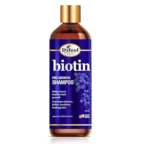 Difeel Biotin Hydrating Shampoo, 12 fl oz Moisturizing Hair Growth Shampoo for Dry Hair