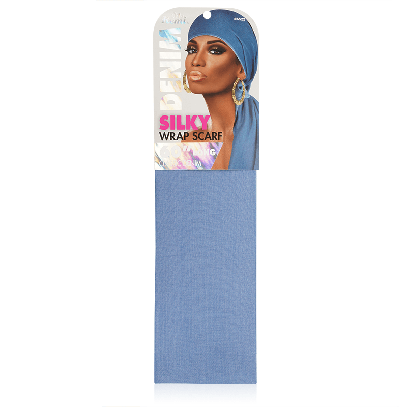 Ms. Remi Denim Silky Wrap Scarf 60" Long Assorted