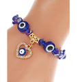 Evil Eye Crystal Bead Stretch Bracelet