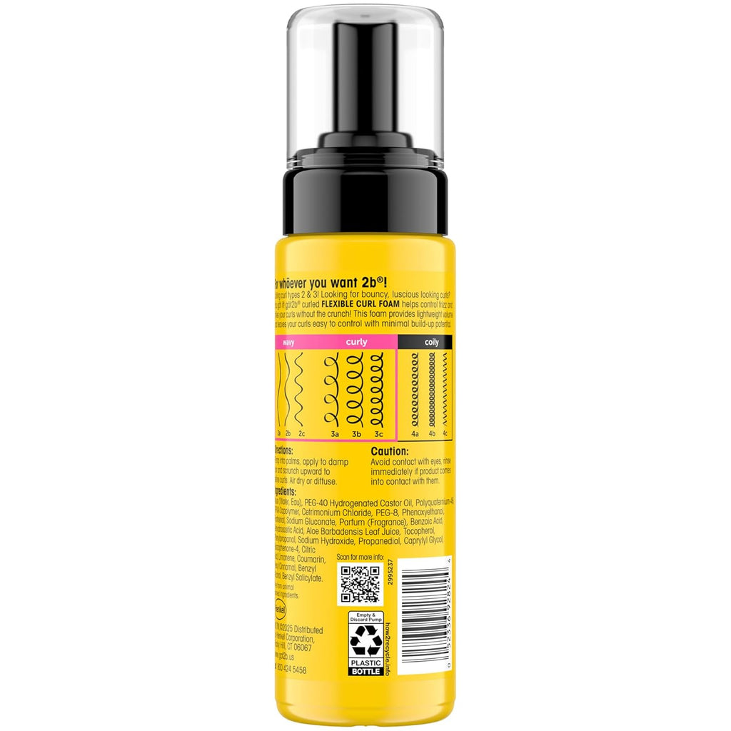 Got2b Curled Flexible Curl Foam - 6.7 oz Hydrate & Style with Vitamin E & Aloe Vera