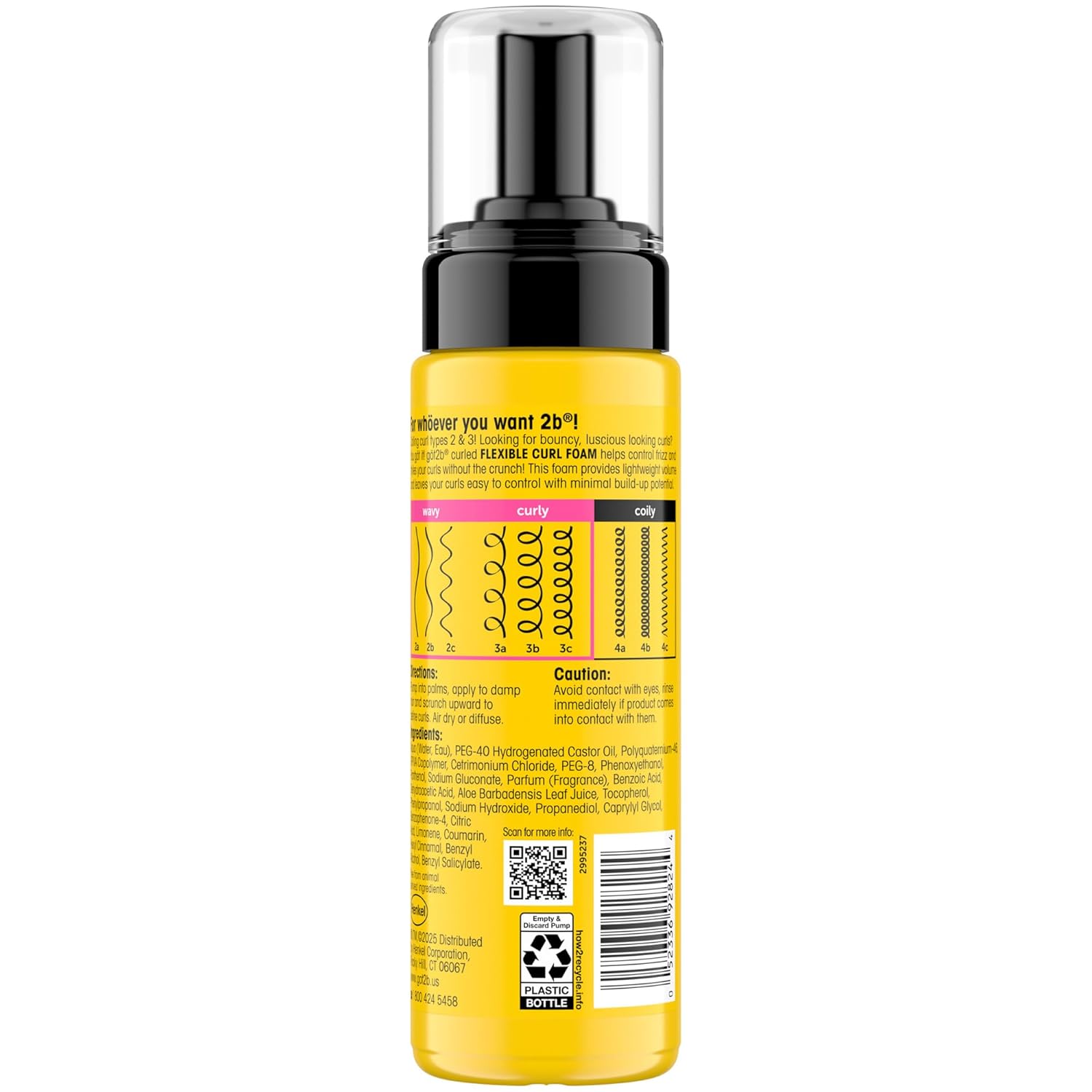 Got2b Curled Flexible Curl Foam - 6.7 oz Hydrate & Style with Vitamin E & Aloe Vera