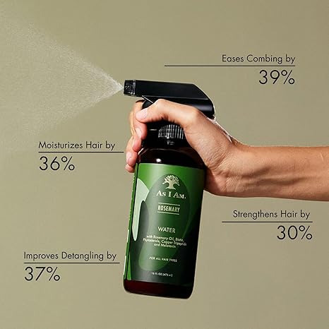AS I AM Rosemary Rice Water, 16 fl oz Hydrating Hair Treatment for Strength & Growth