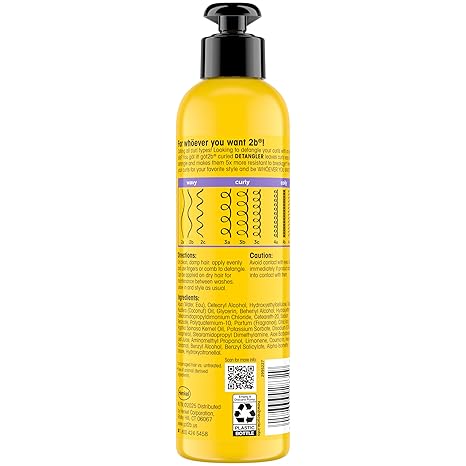Got2b Curled Detangler - Hydrate & Prep 7.5 oz / 213 g for Soft, Manageable Curls