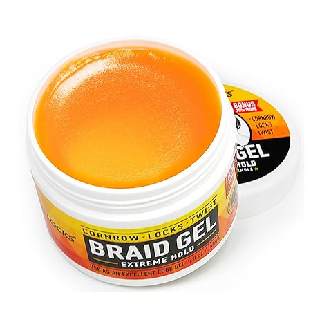 AllDay Locks Braid Gel Extreme Hold - 5 oz / 148 ml for Cornrows, Braids, Locks & Twists