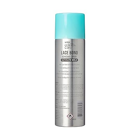 Kiss Colors & Care Lace Bond Adhesive Spray, 11.1 oz Strong Hold Wig & Lace Adhesive