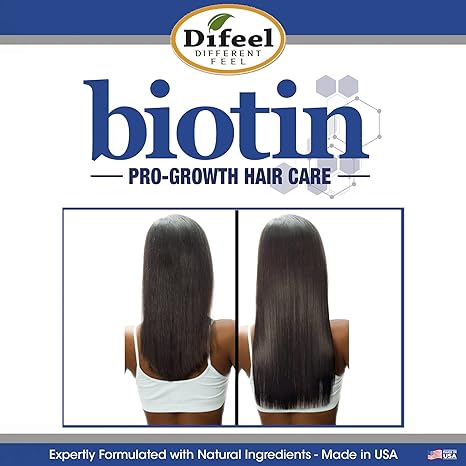 Difeel Biotin Pro-Growth Conditioner, 12 fl oz Moisturizing Hair Growth Conditioner for Stronger Hair