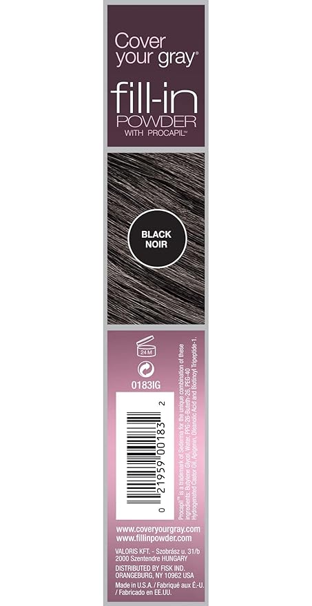 CYG Fill-In Powder [Black] - Hair Touch-Up Powder for Thinning & Sparse Areas