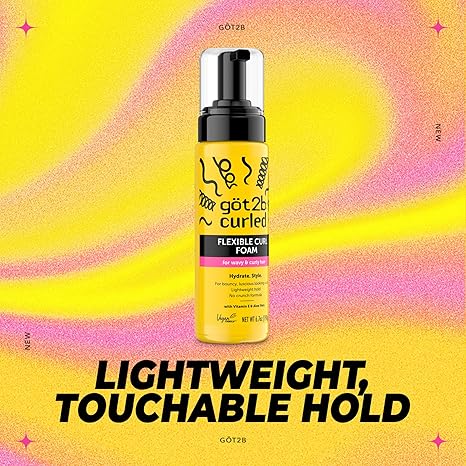 Got2b Curled Flexible Curl Foam - 6.7 oz Hydrate & Style with Vitamin E & Aloe Vera