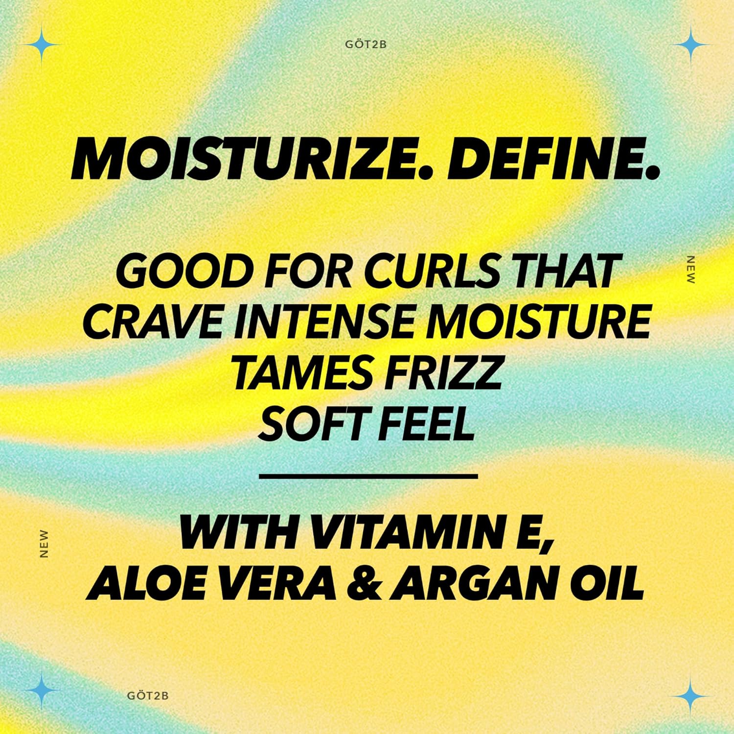 Got2b Curled Styling Cream – 6 oz with Vitamin E, Aloe Vera & Argan Oil for Defined Curls