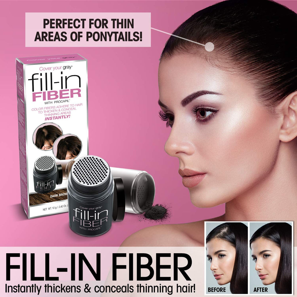 CYG Fill-In Powder [Black] - Hair Touch-Up Powder for Thinning & Sparse Areas
