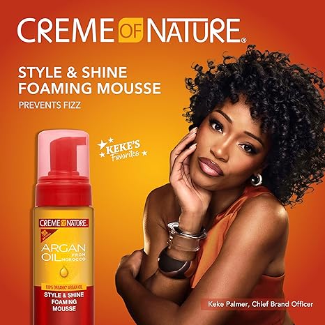Creme of Nature Argan Oil from Morocco Style & Shine Foaming Mousse - 7 oz / 207 ml