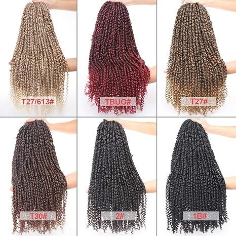 22 Inch Passion Twist Hair Extensions – Pre-Twisted Crochet Braids, Lightweight & Natural Look