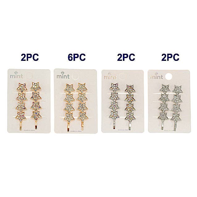 Rhinestone Star Hair Pins