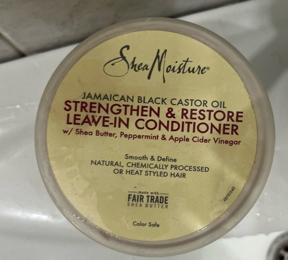 SheaMoisture Jamaican Black Castor Oil Leave‑In Conditioner – 11.5 oz | Hydrating, Detangling & Curl‑Defining Repair Cream