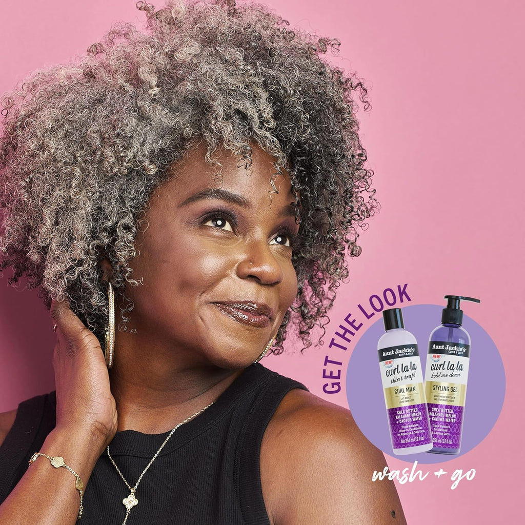 Aunt Jackie’s Curl La La Curl Milk, 12 fl oz Moisturizing Curl Enhancer for Defined Curls