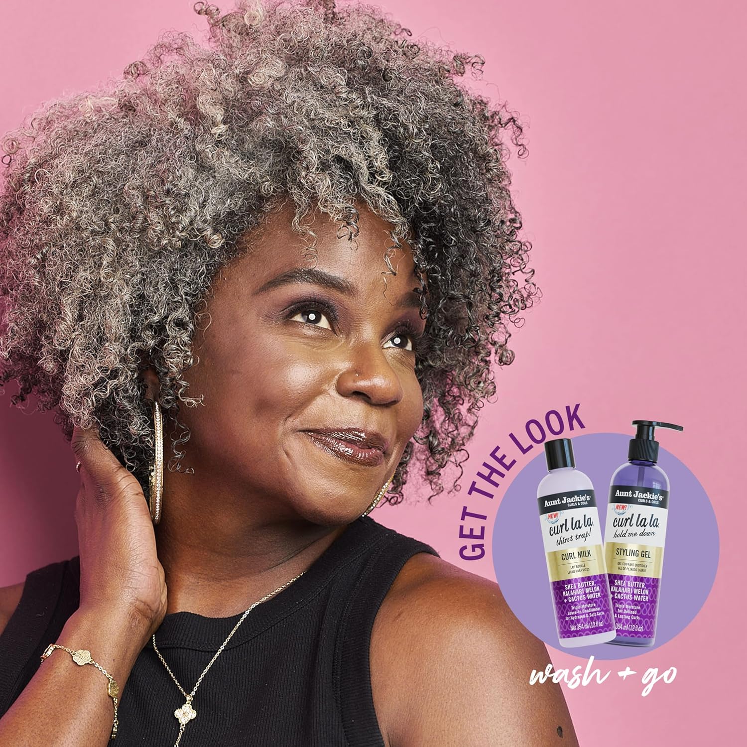 Aunt Jackie’s Curl La La Curl Milk, 12 fl oz Moisturizing Curl Enhancer for Defined Curls