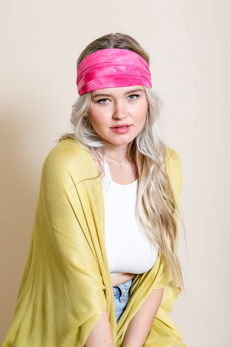 Boho Chic Wide Band Tie-Dye Headwrap ?