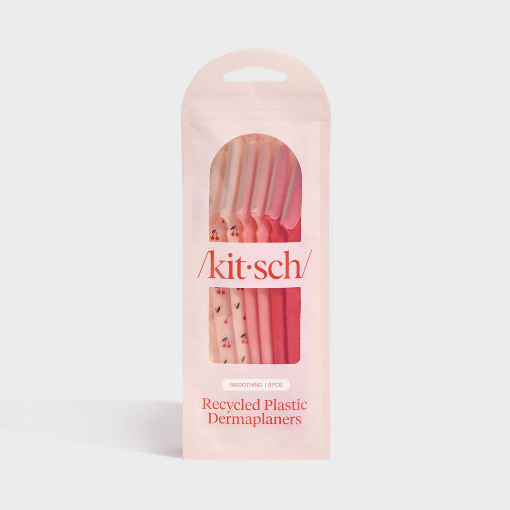 Recycled Plastic Dermaplaners 6pc Set - Asstd Cherry Blossom