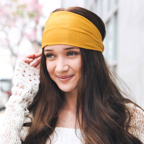 Comfort Meets Fashion: Wide Elastic Headband in Many Colors