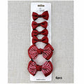 Striped Hair Bow Clip Set