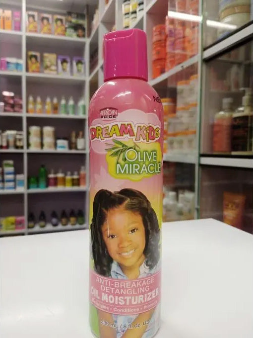 African Pride Dream Kids Olive Miracle Detangling Moisturizer 8oz – Anti-Breakage Hair Oil for Kids